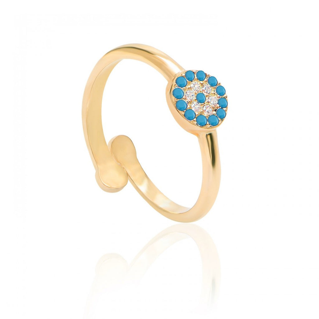 Turquoise Evil Eye Ring