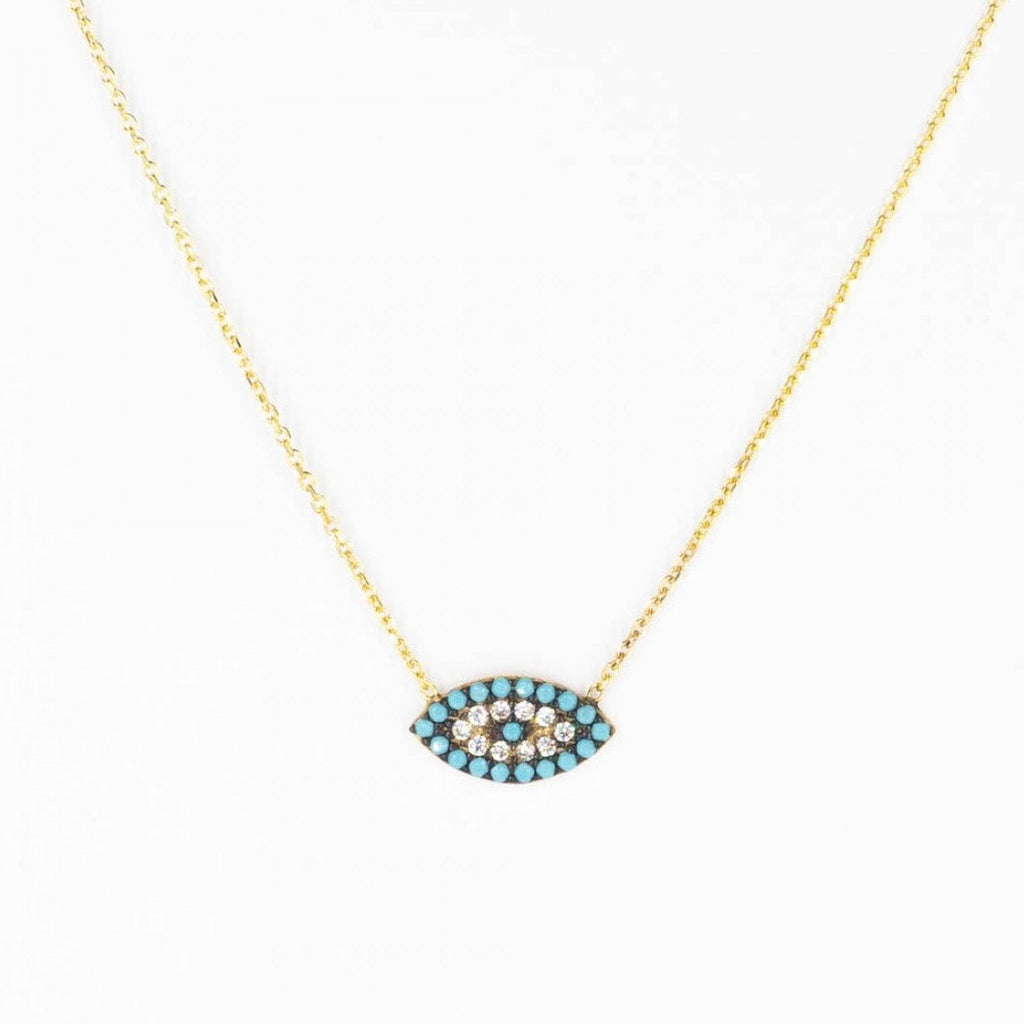 Evil Eye Necklace Gold Pl 925