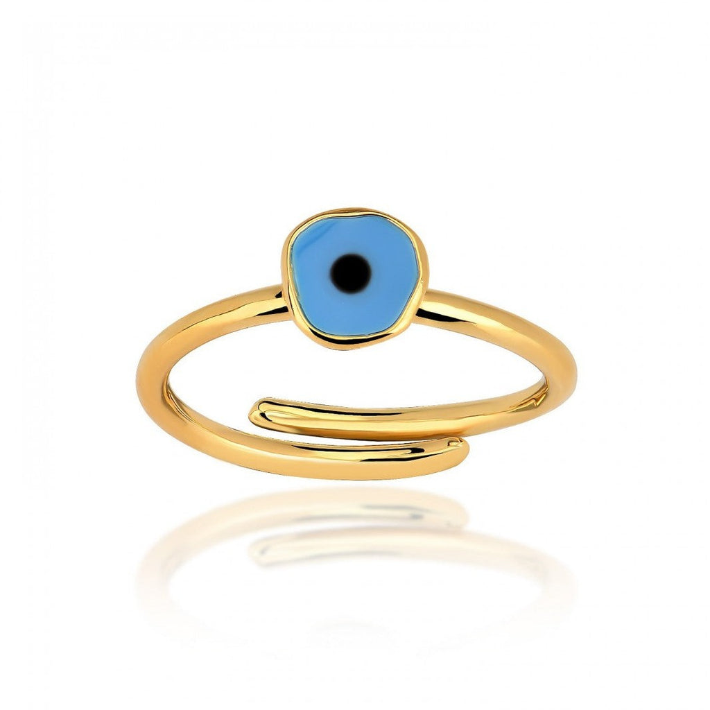 Turquoise Enamel Eye Ring 1