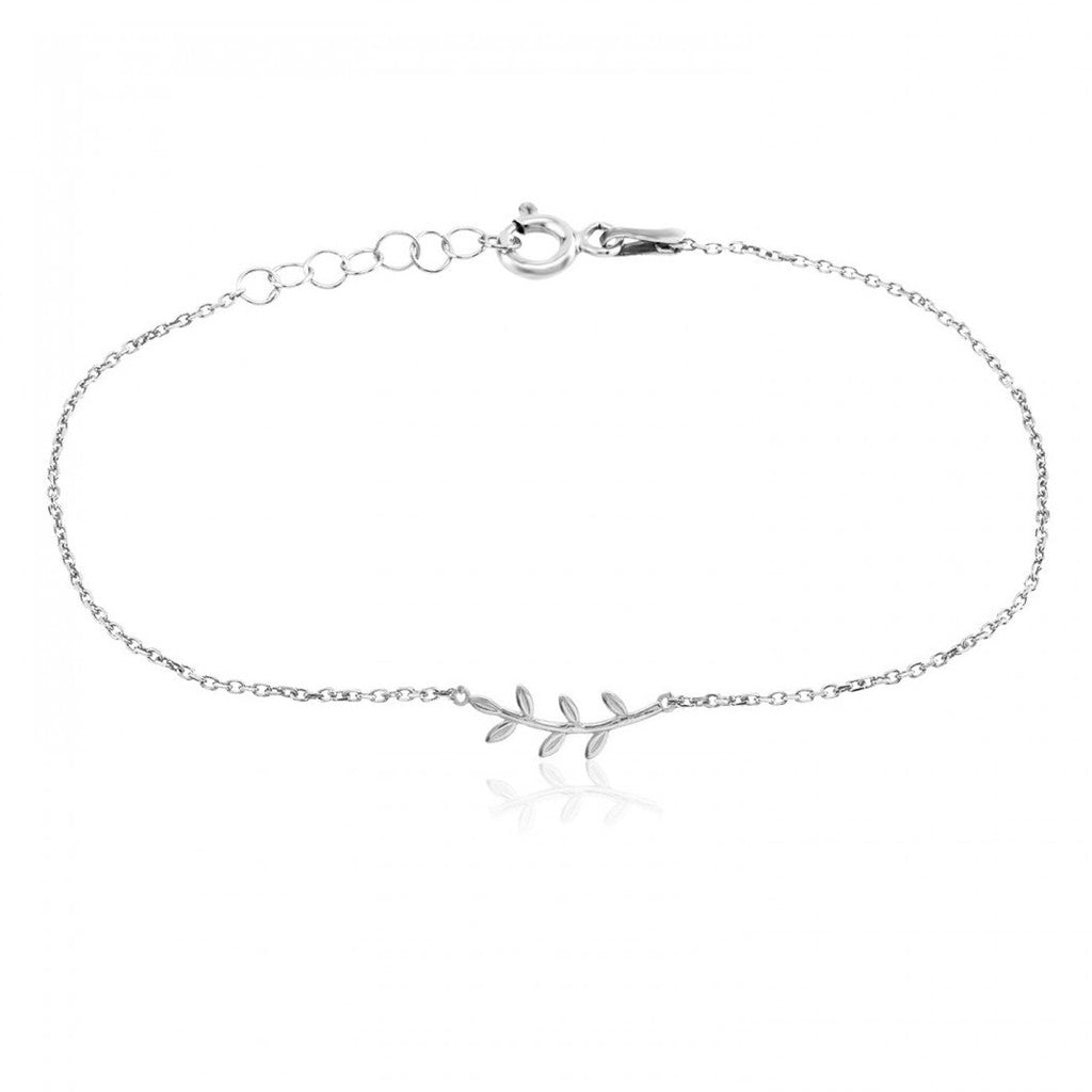 Olive branch  Silver Bracelet 925