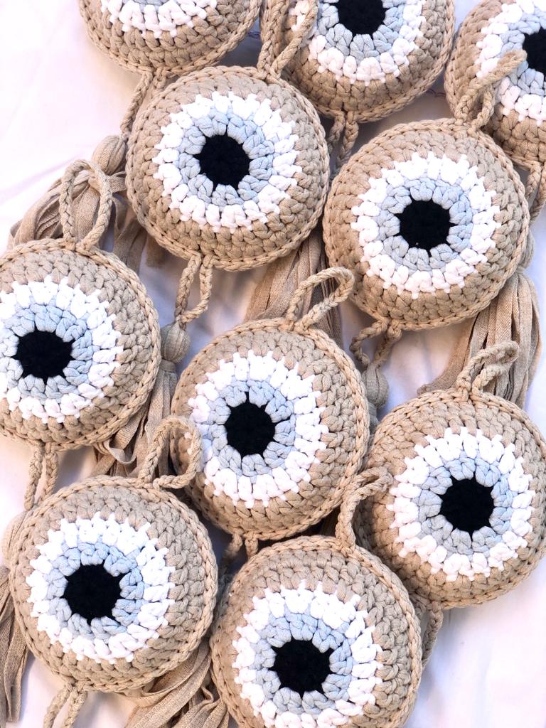 Hanging Crochet Evil Eye