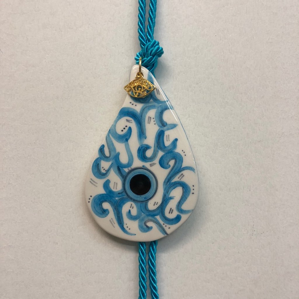 Tear Drop Eye Ceramic House Charm 13