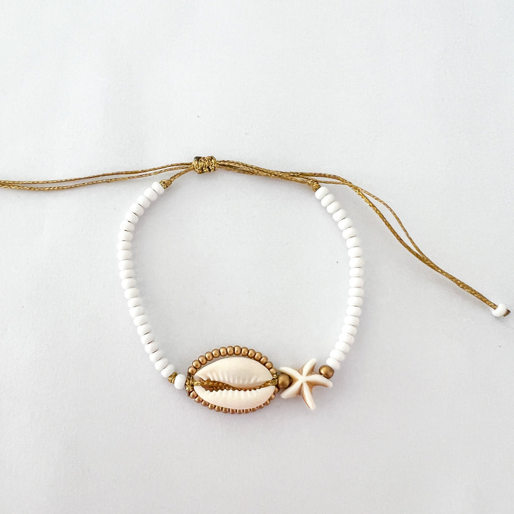 Cowrie Shell & Starfish Anklet